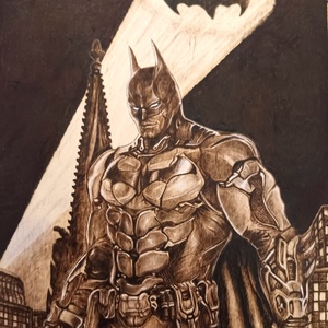 Batman - Gotham sötét lovagja , Otthon & Életmód, Dekoráció, Kép & Falikép, Fából készült kép, Gravírozás, pirográfia, MESKA