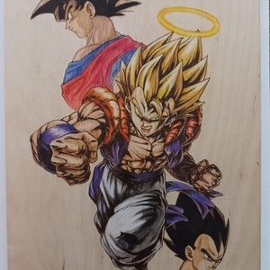 Dragon Ball falikép , Otthon & Életmód, Dekoráció, Kép & Falikép, Fából készült kép, Gravírozás, pirográfia, MESKA