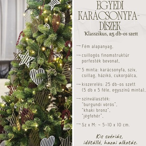 Karácsonyfadíszek - 25 db-os burgundi vörös szett - karácsony - karácsonyi lakásdekoráció - karácsonyfadíszek - Meska.hu