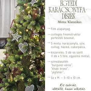 Karácsonyfadíszek - 5 db-os burgundi vörös szett - karácsony - karácsonyi lakásdekoráció - karácsonyfadíszek - Meska.hu