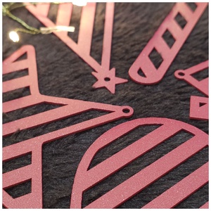 Karácsonyfadíszek - 5 db-os burgundi vörös szett - karácsony - karácsonyi lakásdekoráció - karácsonyfadíszek - Meska.hu