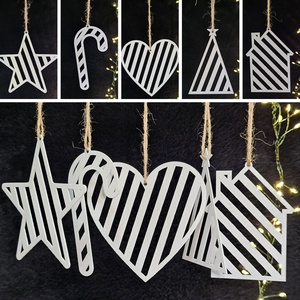 Karácsonyfadíszek - 5 db-os jégfehér szett - Meska.hu