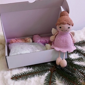 Varázsalatos angyalka horgoló doboz - diy (csináld magad) - egységcsomag - Meska.hu