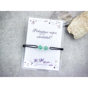 Pedagógus napra aventurin angyal karkötő, Ékszer, Karkötő, , MESKA