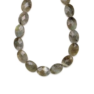 Labradorit fazettált ovál 12x16x6mm ékszerkészítő alapanyag (füzér), Kellékek & szerszámok, Ásvány alapanyag, Ásványfüzér, , MESKA