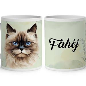 Névvel kérhető - Himalája macska portré mintás bögre, Otthon & Életmód, Konyhafelszerelés, tálalás, Tálalás, Bögre & Csésze, , MESKA