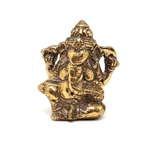 Réz figura Ganesha arany 5x4cm, Otthon & Életmód, Dekoráció, Spiritualitás, , MESKA
