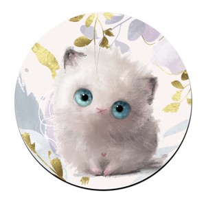 A nevem Hógolyó - Cuki cicus mintás bögre alátét, , , MESKA