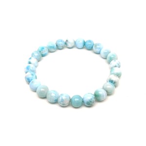 Larimar golyó karkötő 8-9mm, Ékszer, Karkötő, Ásványkarkötő, , MESKA