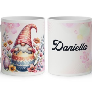 Névvel kérhető - Virágos Húsvéti manó mintás bögre, Otthon & Életmód, Konyhafelszerelés, tálalás, Tálalás, Bögre & Csésze, , MESKA