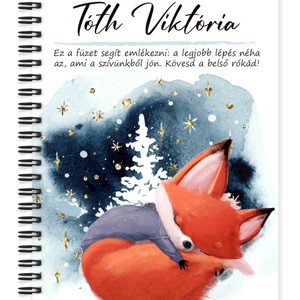 Személyre szabható - Tündéri róka mintás A5-ös füzet, Otthon & Életmód, Papír, írószer, Jegyzetfüzet & Napló, , MESKA