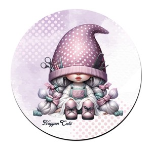 6 db aranyos fodrász manós kör alakú alátét szett (#49) -  - Meska.hu