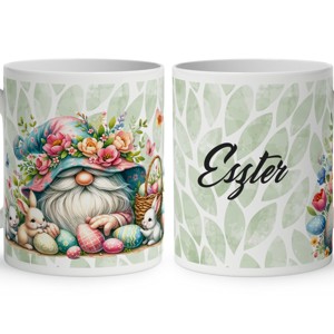 Névvel kérhető - Húsvéti manó és a nyuszikák mintás bögre, Otthon & Életmód, Konyhafelszerelés, tálalás, Tálalás, Bögre & Csésze, , MESKA