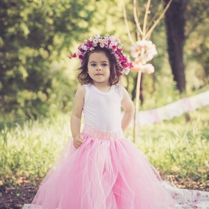 Anya-lánya rózsaszín tüllszoknya szett - ruha & divat - páros szett - anya-lánya szett - Meska.hu