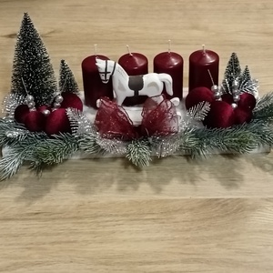 Hintalovas adventi asztali dísz - Meska.hu