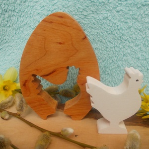 Fa tyúk tojásban - otthon & életmód - dekoráció - asztal és polc dekoráció - asztaldísz - Meska.hu