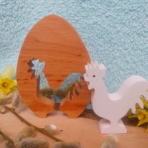 Fa kakas tojásban - otthon & életmód - dekoráció - asztal és polc dekoráció - asztaldísz - Meska.hu