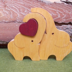 Elefántok szívvel - otthon & életmód - dekoráció - dísztárgy - Meska.hu