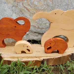 Elefánt család - otthon & életmód - dekoráció - dísztárgy - Meska.hu