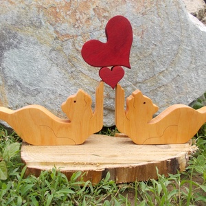 Macskák szívvel - otthon & életmód - dekoráció - dísztárgy - Meska.hu