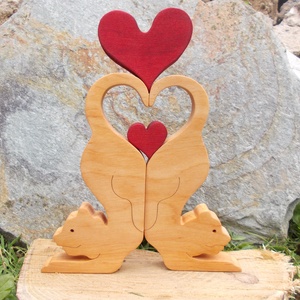 Macskák szívvel - otthon & életmód - dekoráció - dísztárgy - Meska.hu