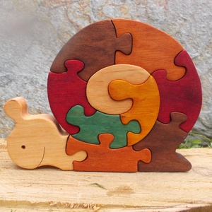 Csiga puzzle - Meska.hu