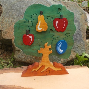 Gyümölcsfa puzzle, Játék & Sport, Puzzle, Forma puzzle, Famegmunkálás, Festett tárgyak, MESKA