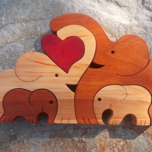 Elefánt család szívvel 3 - Meska.hu