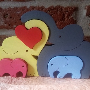 Elefánt család színes 2. - Meska.hu