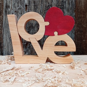  LOVE felirat szívvel - otthon & életmód - dekoráció - dísztárgy - Meska.hu
