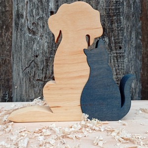 Kutya és macska  - otthon & életmód - dekoráció - dísztárgy - Meska.hu