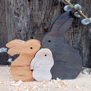 Nyúl család - otthon & életmód - dekoráció - dekoratív figurák és szobrok - Meska.hu