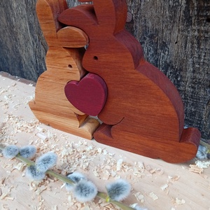 Szerelmes nyuszik - otthon & életmód - dekoráció - dekoratív figurák és szobrok - Meska.hu