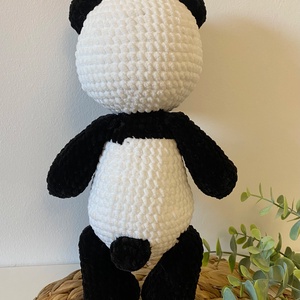 Horgolt pandamaci - játék & sport - plüssállat & játékfigura - maci - Meska.hu