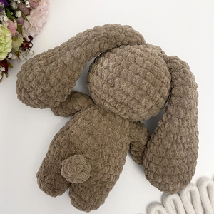 Horgolt nyuszi, barna - játék & sport - plüssállat & játékfigura - nyuszi - Meska.hu