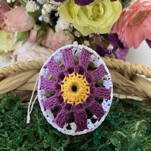 Horgolt húsvéti tojások - ünnepi díszek, dekorációk - húsvéti díszek és dekorációk - húsvéti tojás, hímestojás - Meska.hu