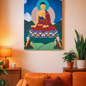 Csendes Fény � Sákjamuni Buddha vászonkép - művészet - festmény - akril - Meska.hu