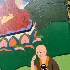 Csendes Fény � Sákjamuni Buddha vászonkép - művészet - festmény - akril - Meska.hu