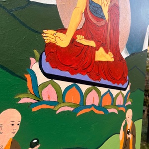 Csendes Fény � Sákjamuni Buddha vászonkép - művészet - festmény - akril - Meska.hu