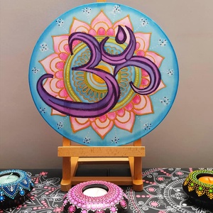 AUM jelű selyem mandala - Meska.hu