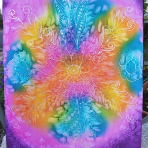 Életöröm selyemkép - művészet - textilkép - egyéb - Meska.hu