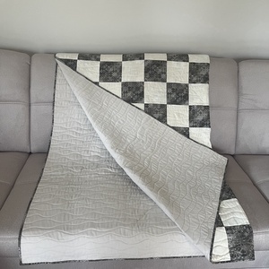 Patchwork takaró (210x210) - modern elegancia - otthon & életmód - lakástextil - ágytakaró - Meska.hu
