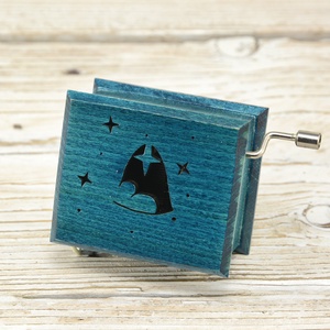 Karácsonynak éjszakáján zenedoboz türkiz - otthon & életmód - dekoráció - asztal és polc dekoráció - zenedoboz - Meska.hu