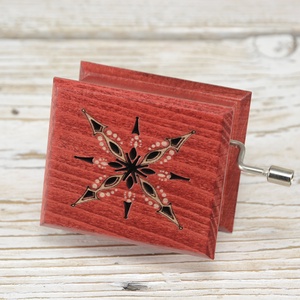 God Rest Ye Merry Gentlemen zenedoboz piros - otthon & életmód - dekoráció - asztal és polc dekoráció - zenedoboz - Meska.hu