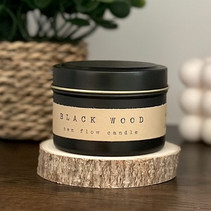 Black wood - szójaviasz gyertya - Meska.hu