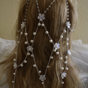 Hajfátyol, gyöngyfátyol, menyasszonyi hajdísz  - Meska.hu