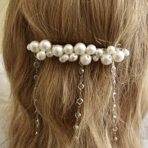 Gyöngyös hajcsatt - esküvő - hajdísz - kontydísz & hajdísz - Meska.hu