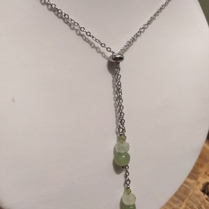 Prehnit nyaklánc ZenGem Jewellery Essentia collection - esküvő - ékszer - nyaklánc - Meska.hu