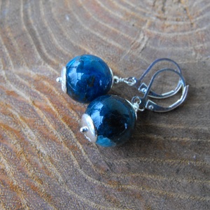 Apatit, fülbevaló, Ékszer, Fülbevaló, Lógó fülbevaló, Ékszerkészítés, Felhasznált alapanyagok: apatit golyó 12 mm, 925 Sterling Silver , szerelék és alkatrészek.
Fülbeva..., MESKA