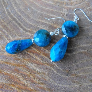 Apatit ezüst fülbevaló - ékszer - fülbevaló - lógó fülbevaló - Meska.hu